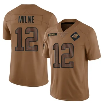 Youth Nike Carolina Panthers Dax Milne Brown 2023 Salute To Service Jersey - Limited