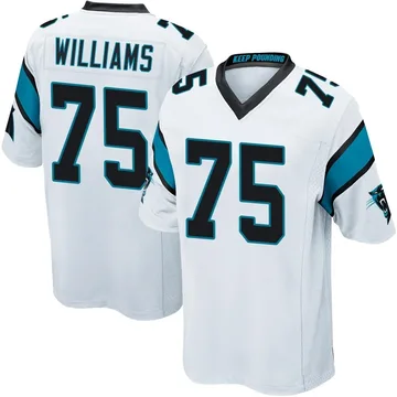 Youth Nike Carolina Panthers DeShawn Williams White Jersey - Game