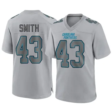 Youth Nike Carolina Panthers DeVonta Smith Gray Atmosphere Fashion Jersey - Game