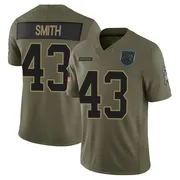 Youth Nike Carolina Panthers DeVonta Smith Olive 2025 Salute to Service Jersey - Limited