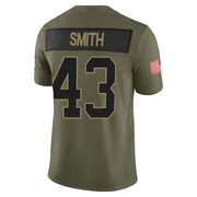 Youth Nike Carolina Panthers DeVonta Smith Olive 2025 Salute to Service Jersey - Limited