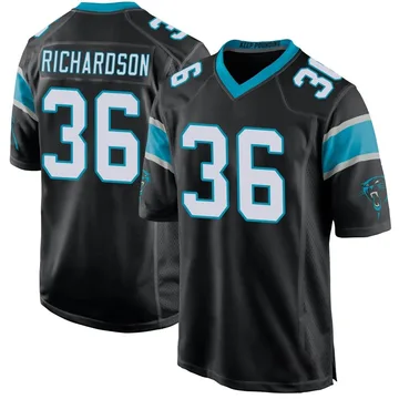 Youth Nike Carolina Panthers Demani Richardson Black Team Color Jersey - Game
