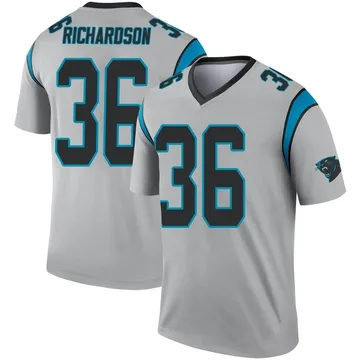 Youth Nike Carolina Panthers Demani Richardson Inverted Silver Jersey - Legend