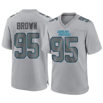 Youth Nike Carolina Panthers Derrick Brown Gray Atmosphere Fashion Jersey - Game