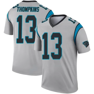 Youth Nike Carolina Panthers Deven Thompkins Inverted Silver Jersey - Legend