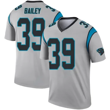 Youth Nike Carolina Panthers Emani Bailey Inverted Silver Jersey - Legend