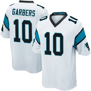 Youth Nike Carolina Panthers Ethan Garbers White Jersey - Game