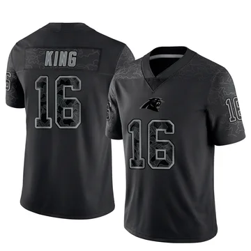 Youth Nike Carolina Panthers Haynes King Black Reflective Jersey - Limited