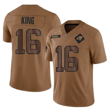 Youth Nike Carolina Panthers Haynes King Brown 2023 Salute To Service Jersey - Limited