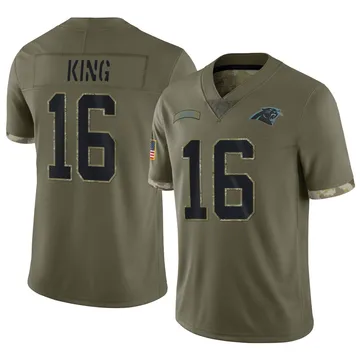 Youth Nike Carolina Panthers Haynes King Olive 2022 Salute To Service Jersey - Limited