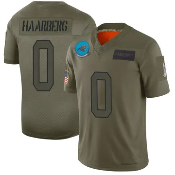 Youth Nike Carolina Panthers Heinrich Haarberg Camo 2019 Salute to Service Jersey - Limited