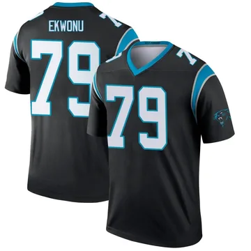 Youth Nike Carolina Panthers Ikem Ekwonu Black Jersey - Legend