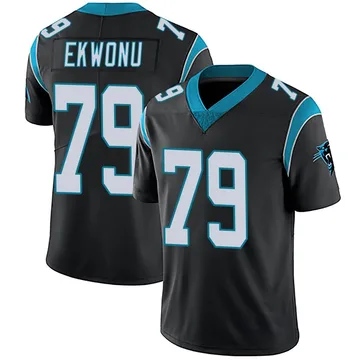 Youth Nike Carolina Panthers Ikem Ekwonu Black Team Color Vapor Untouchable Jersey - Limited