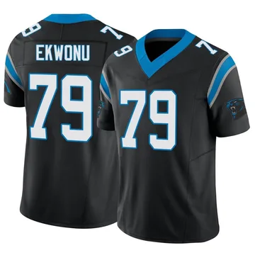 Youth Nike Carolina Panthers Ikem Ekwonu Black Vapor F.U.S.E. Jersey - Limited