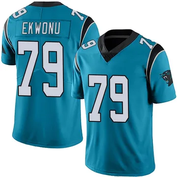 Youth Nike Carolina Panthers Ikem Ekwonu Blue Alternate Vapor Untouchable Jersey - Limited