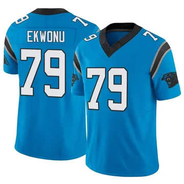 Youth Nike Carolina Panthers Ikem Ekwonu Blue Vapor F.U.S.E. Jersey - Limited