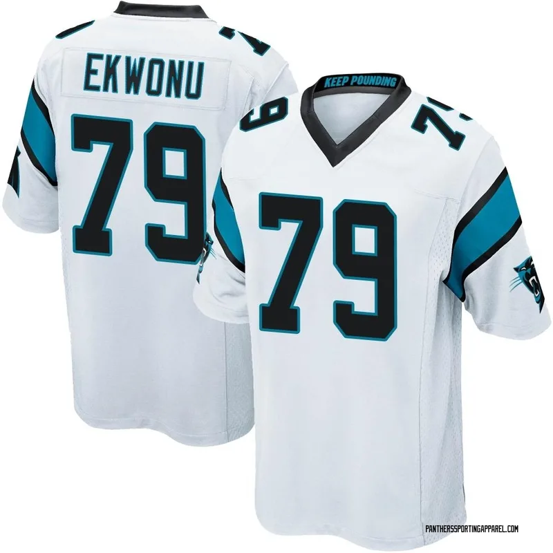 Youth Nike Carolina Panthers Ikem Ekwonu White Jersey - Game