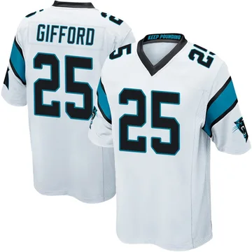 Youth Nike Carolina Panthers Isaac Gifford White Jersey - Game