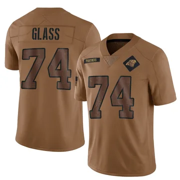 Youth Nike Carolina Panthers Isaia Glass Brown 2023 Salute To Service Jersey - Limited