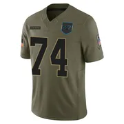 Youth Nike Carolina Panthers Isaia Glass Olive 2025 Salute to Service Jersey - Limited