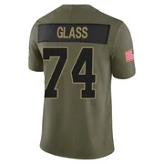 Youth Nike Carolina Panthers Isaia Glass Olive 2025 Salute to Service Jersey - Limited
