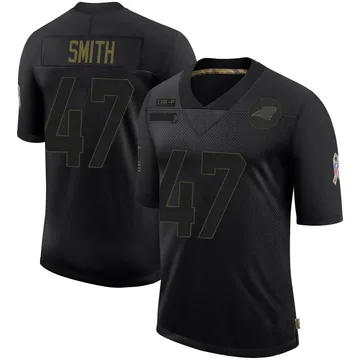 Youth Nike Carolina Panthers Isaiah Smith Black 2020 Salute To Service Jersey - Limited