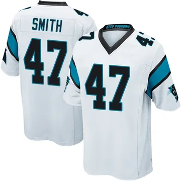 Youth Nike Carolina Panthers Isaiah Smith White Jersey - Game
