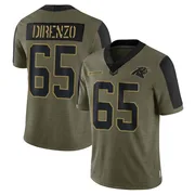 Youth Nike Carolina Panthers J.D. DiRenzo Olive 2021 Salute To Service Jersey - Limited