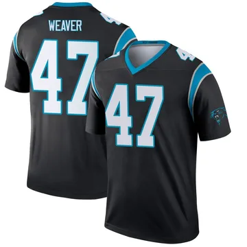 Youth Nike Carolina Panthers J.J. Weaver Black Jersey - Legend