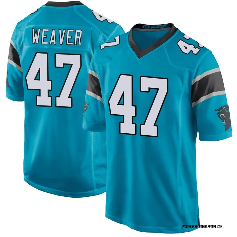 Youth Nike Carolina Panthers J.J. Weaver Blue Alternate Jersey - Game