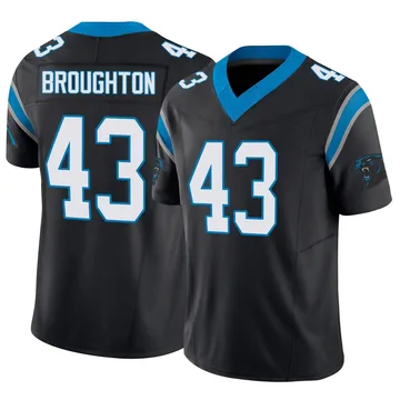 Youth Nike Carolina Panthers JaTravis Broughton Black Vapor F.U.S.E. Jersey - Limited