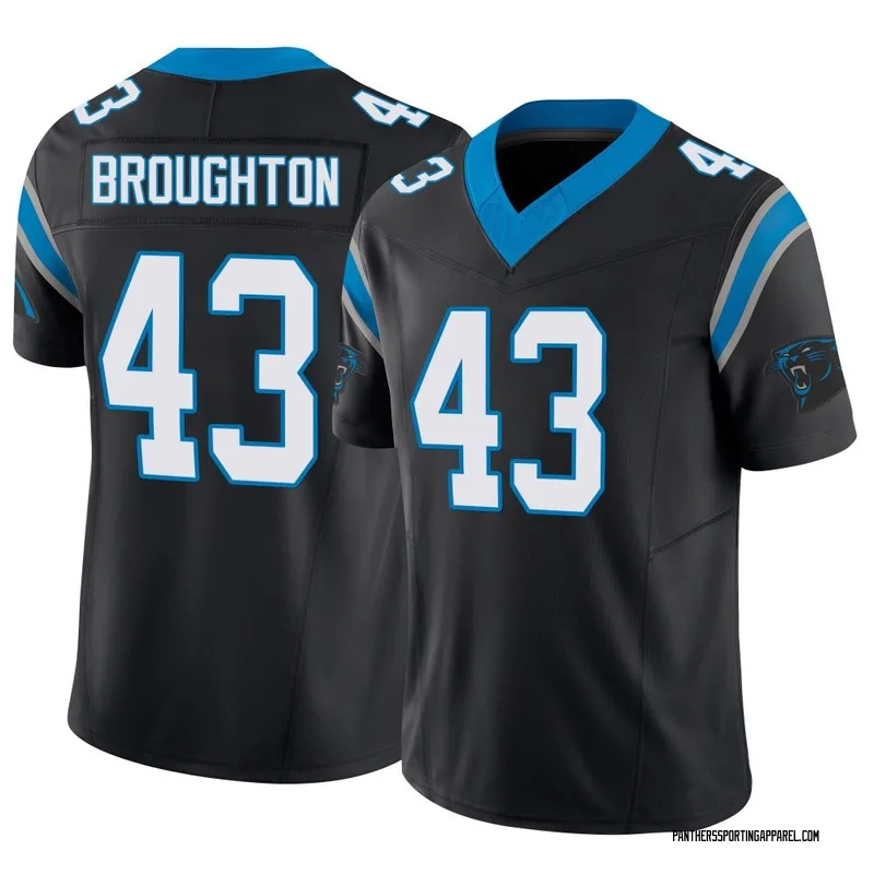 Youth Nike Carolina Panthers JaTravis Broughton Black Vapor F.U.S.E. Jersey - Limited