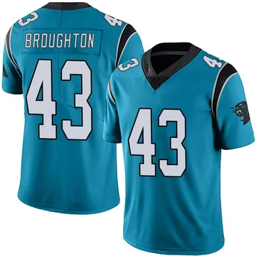 Youth Nike Carolina Panthers JaTravis Broughton Blue Alternate Vapor Untouchable Jersey - Limited