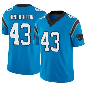 Youth Nike Carolina Panthers JaTravis Broughton Blue Vapor F.U.S.E. Jersey - Limited