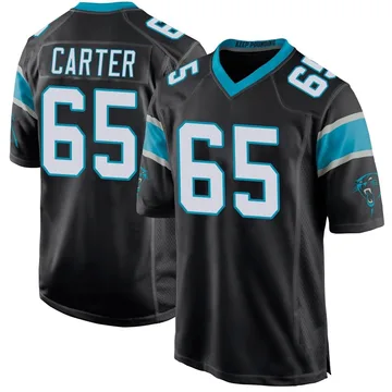 Youth Nike Carolina Panthers Ja'Tyre Carter Black Team Color Jersey - Game
