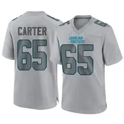 Youth Nike Carolina Panthers Ja'Tyre Carter Gray Atmosphere Fashion Jersey - Game