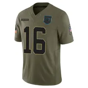 Youth Nike Carolina Panthers Jack Plummer Olive 2025 Salute to Service Jersey - Limited