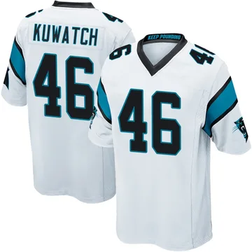 Youth Nike Carolina Panthers Jackson Kuwatch White Jersey - Game