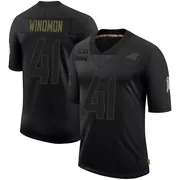 Youth Nike Carolina Panthers Jacoby Windmon Black 2020 Salute To Service Jersey - Limited