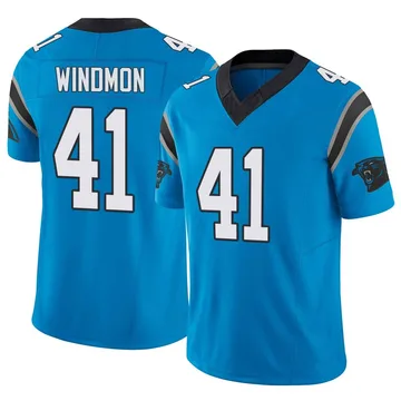 Youth Nike Carolina Panthers Jacoby Windmon Blue Vapor F.U.S.E. Jersey - Limited