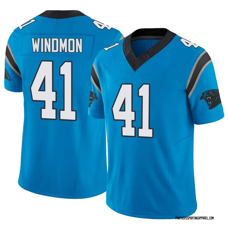Youth Nike Carolina Panthers Jacoby Windmon Blue Vapor F.U.S.E. Jersey - Limited