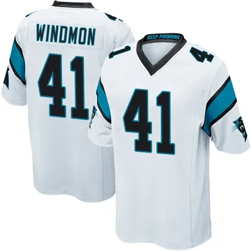 Youth Nike Carolina Panthers Jacoby Windmon White Jersey - Game