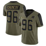 Youth Nike Carolina Panthers Jaden Crumedy Olive 2021 Salute To Service Jersey - Limited