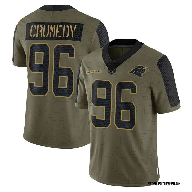 Youth Nike Carolina Panthers Jaden Crumedy Olive 2021 Salute To Service Jersey - Limited