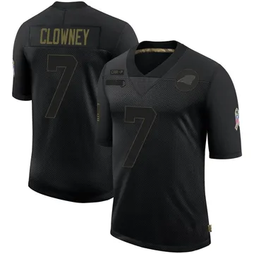 Youth Nike Carolina Panthers Jadeveon Clowney Black 2020 Salute To Service Jersey - Limited
