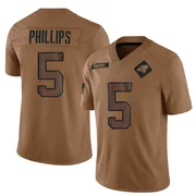 Youth Nike Carolina Panthers Jaelan Phillips Brown 2023 Salute To Service Jersey - Limited