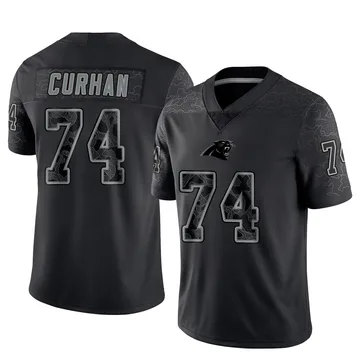 Youth Nike Carolina Panthers Jake Curhan Black Reflective Jersey - Limited
