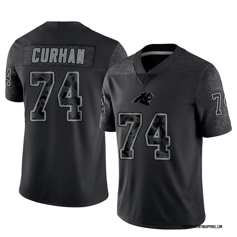 Youth Nike Carolina Panthers Jake Curhan Black Reflective Jersey - Limited