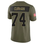 Youth Nike Carolina Panthers Jake Curhan Olive 2025 Salute to Service Jersey - Limited