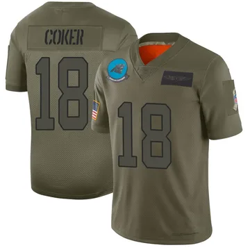 Youth Nike Carolina Panthers Jalen Coker Camo 2019 Salute to Service Jersey - Limited